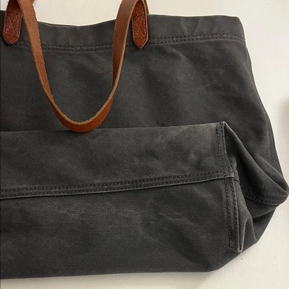 Madewell dark navy Tote with Brown leather Handles - Picture 10 of 16